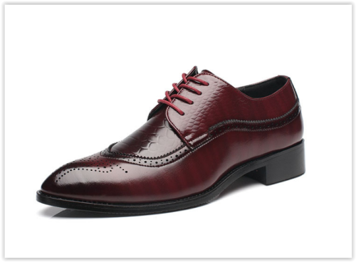 New Arrival Retro Men PU Leather Shoes Business Wedding Oxford Shoes