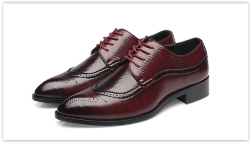 New Arrival Retro Men PU Leather Shoes Business Wedding Oxford Shoes