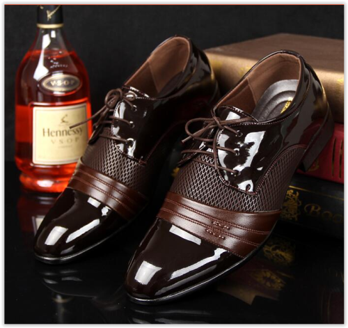 Men Italian Wedding Casual Shoes Oxford Flat PU Leather Cheap Buy a Crazy R350