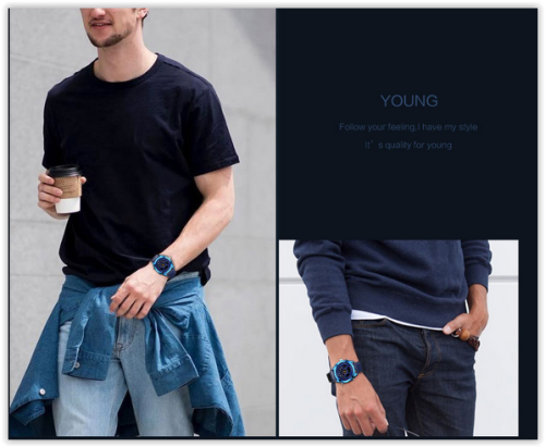 Boamigo Leather Watches Led Digital 30M Water Resistance  Crazy R350