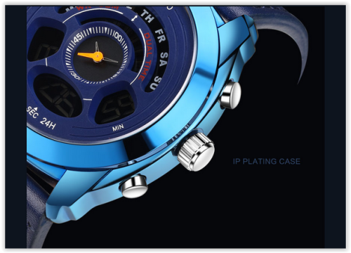 Boamigo Leather Watches Led Digital 30M Water Resistance  Crazy R350