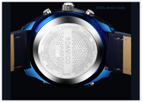 Boamigo Leather Watches Led Digital 30M Water Resistance  Crazy R350