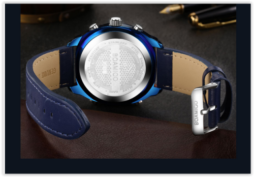 Boamigo Leather Watches Led Digital 30M Water Resistance  Crazy R350
