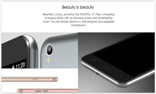 Ouqitel U7 MAX Android 6.0'' Quand Core 1280x720 8MP Camera 1GB RAM/8GB ROM Dual Sim