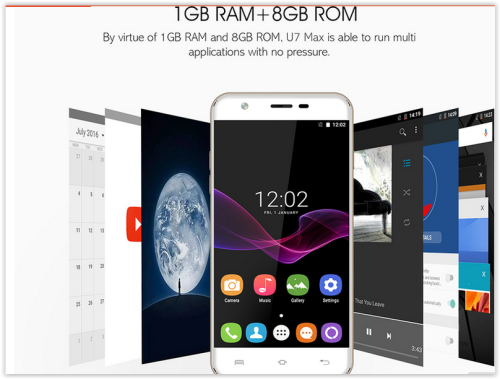 Ouqitel U7 MAX Android 6.0'' Quand Core 1280x720 8MP Camera 1GB RAM/8GB ROM Dual Sim