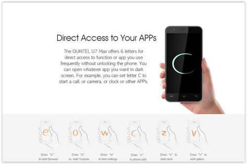 Ouqitel U7 MAX Android 6.0'' Quand Core 1280x720 8MP Camera 1GB RAM/8GB ROM Dual Sim