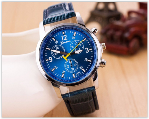 Genuine leather Watches Men Women Big Dial Analog Crazy R139