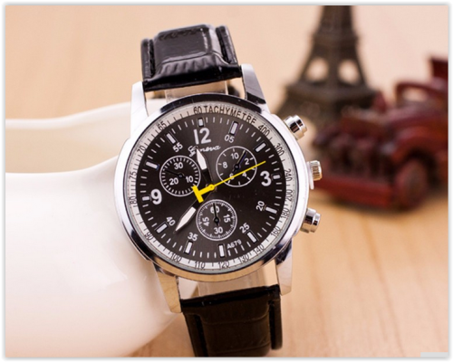 Genuine leather Watches Men Women Big Dial Analog Crazy R139