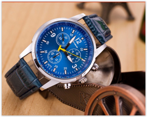 Genuine leather Watches Men Women Big Dial Analog Crazy R139