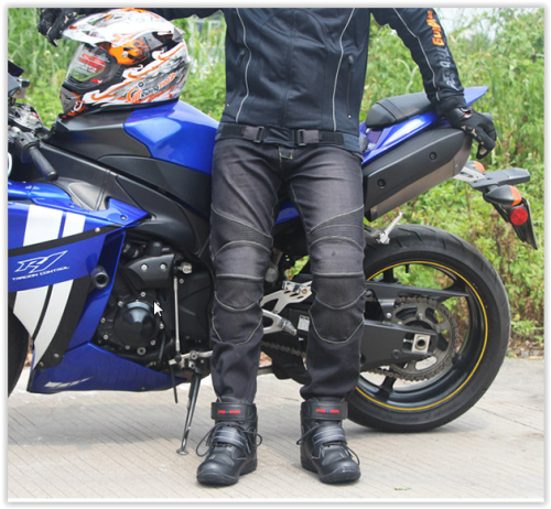 Motorcycle Shoes Men Boots Black White Red Crazy R639