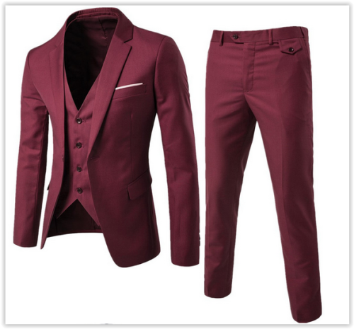 "Limited Time Offer" Men New Fashion Business Suit Wedding Dress,3Pieces Suit-Vest-Trousers MAD R599