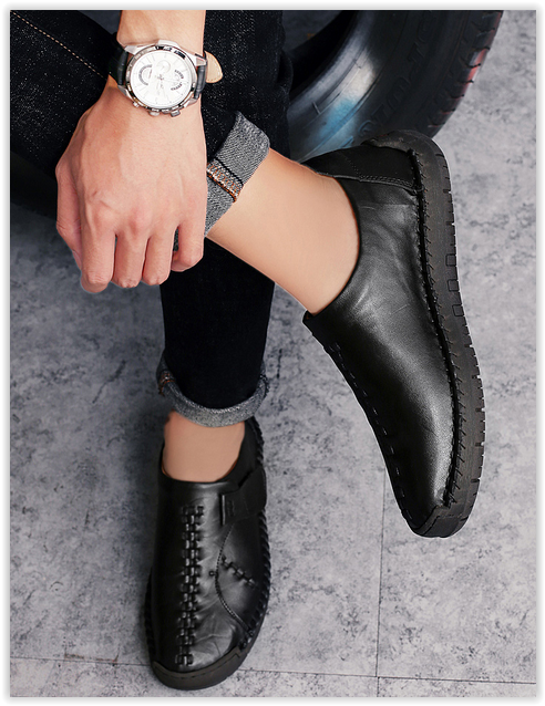 Men Genuine Leather Shoes Classic Fashion Male MAD R500