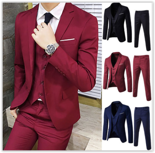 "Limited Time Offer" Men New Fashion Business Suit Wedding Dress,3Pieces Suit-Vest-Trousers MAD R599