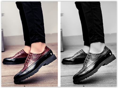 Men Genuine Cow Leather Casual Shoes Comfortable Lace Up Male MAD R549