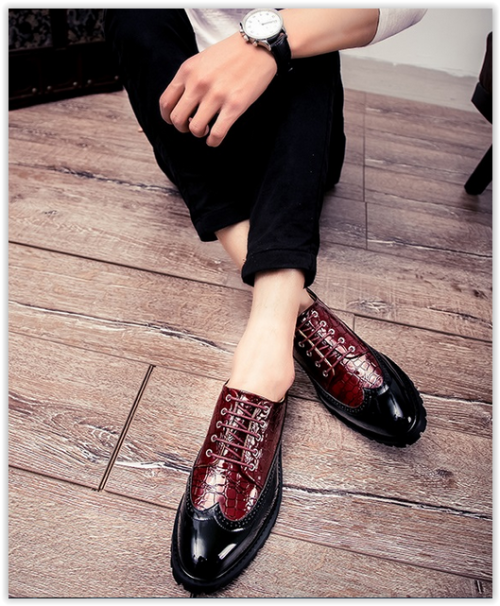 Men Genuine Cow Leather Casual Shoes Comfortable Lace Up Male MAD R549