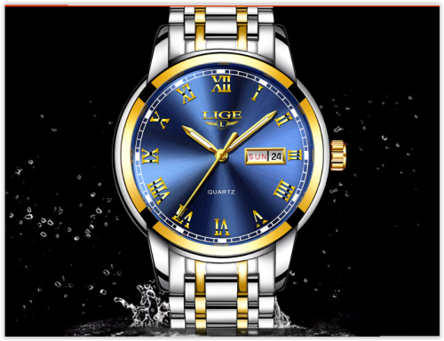 Men Top Brand Luxury Watch Lige Leather - Stainless Steel Waterproof Starts From R349