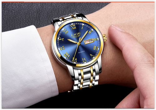 Men Top Brand Luxury Watch Lige Leather - Stainless Steel Waterproof Starts From R349