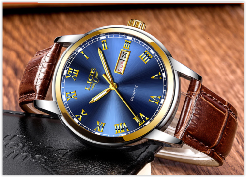 Men Top Brand Luxury Watch Lige Leather - Stainless Steel Waterproof Starts From R349