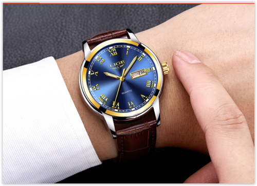 Men Top Brand Luxury Watch Lige Leather - Stainless Steel Waterproof Starts From R349