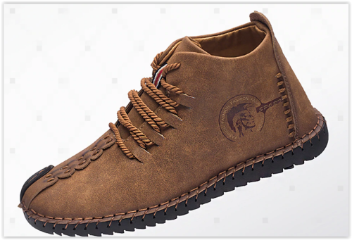 Men Genuine Leather  Gorgeus Winter Fur Boots Shoes Lace Up Breathable Soft Male Waterproof MAD R450