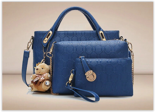 New 6 SETS Women Bag PU Leather Bag Crossbody Messenger Handbag+Messenger Bag+rse+Wallet Crazy R699