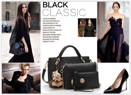 New 6 SETS Women Bag PU Leather Bag Crossbody Messenger Handbag+Messenger Bag+rse+Wallet Crazy R699