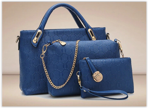 New 6 SETS Women Bag PU Leather Bag Crossbody Messenger Handbag+Messenger Bag+rse+Wallet Crazy R699