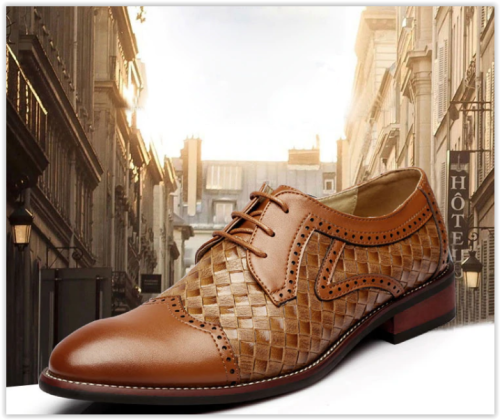 Men New Handmade Business Leather Shoes All sizes Oxford - Free Shipping