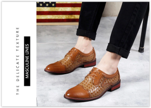 Men New Handmade Business Leather Shoes All sizes Oxford - Free Shipping
