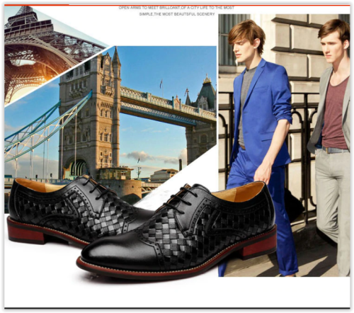 Men New Handmade Business Leather Shoes All sizes Oxford - Free Shipping