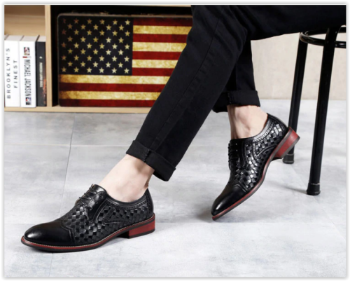 Men New Handmade Business Leather Shoes All sizes Oxford - Free Shipping