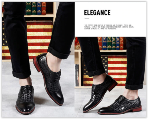 Men New Handmade Business Leather Shoes All sizes Oxford - Free Shipping