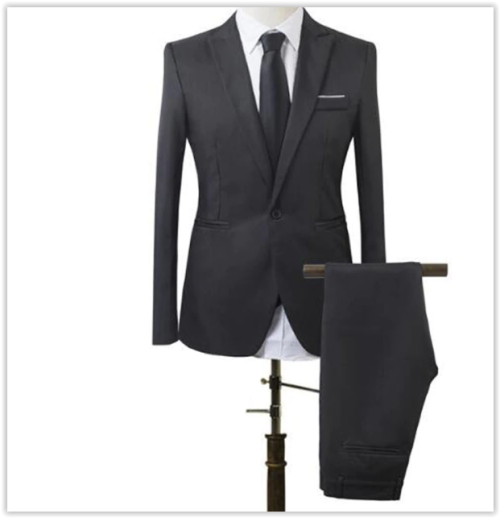 Men Suit 2018 New Top Quallity Suit ( Jacket + Pants ) Business Professional Slim Line MAD R579