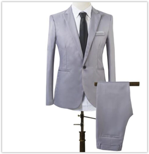 Men Suit 2018 New Top Quallity Suit ( Jacket + Pants ) Business Professional Slim Line MAD R579