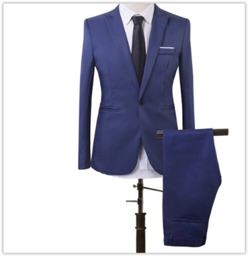 Men Suit 2018 New Top Quallity Suit ( Jacket + Pants ) Business Professional Slim Line MAD R579