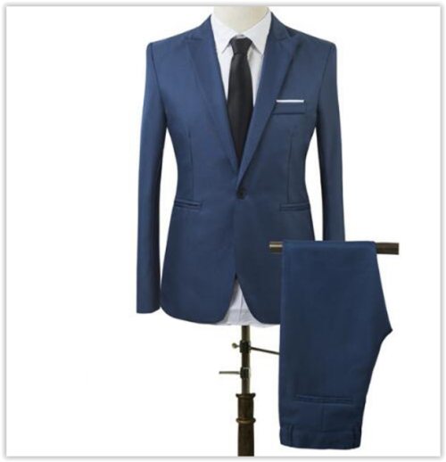 Men Suit 2018 New Top Quallity Suit ( Jacket + Pants ) Business Professional Slim Line MAD R579