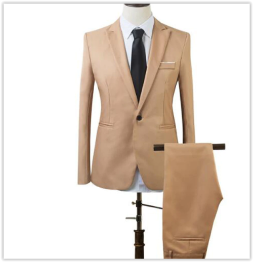 Men Suit 2018 New Top Quallity Suit ( Jacket + Pants ) Business Professional Slim Line MAD R579