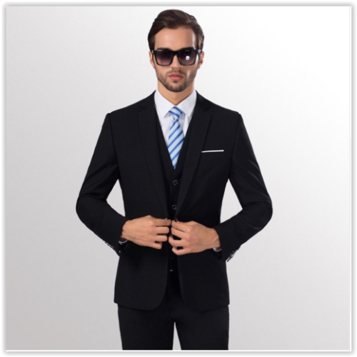 Men Suit 2018 New Top Quallity Suit ( Jacket + Pants ) Business Professional Slim Line MAD R579