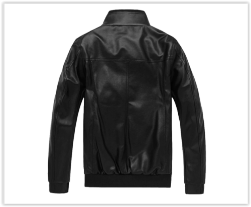 Men Cheap New 2018 Fahion  PU Leather  & Suede Male Biker Coat MAD R380