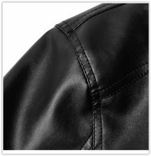 Men Cheap New 2018 Fahion  PU Leather  & Suede Male Biker Coat MAD R380