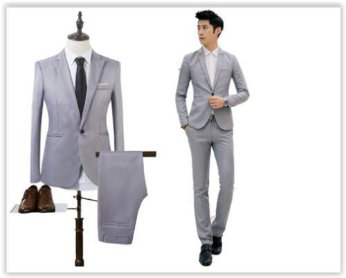 Men fashion business suit best man wedding,high quality, 2 Pieces Dress Suit(Jacket&Pants) MAD R399