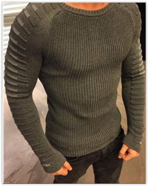 Men 2018 Sweater Casual Autumn Pullover Round Neck MAD R300