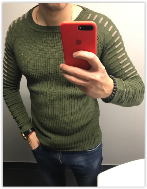 Men 2018 Sweater Casual Autumn Pullover Round Neck MAD R300