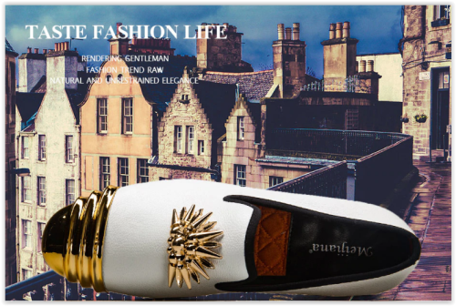 Big Sizes Men Genuine Leather and Horsehair Animal Print Men Dress Shoes, Round Toe Shoes MAD R849