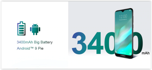 DOOGEE Y8 Smartphone 3GBRAM 16GBROM Android 9.0 6.1inch 19:9 Waterdrop LTPS Screen 3400mAh