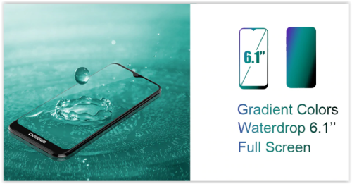 DOOGEE Y8 Smartphone 3GBRAM 16GBROM Android 9.0 6.1inch 19:9 Waterdrop LTPS Screen 3400mAh