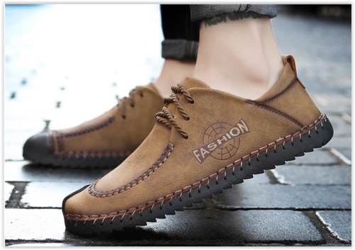 Limited Time Offer Men Genuine Leather Shoes Breathable Lace Up Business Fashion Male Flats MAD R400