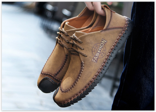 Limited Time Offer Men Genuine Leather Shoes Breathable Lace Up Business Fashion Male Flats MAD R400