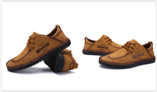 Limited Time Offer Men Genuine Leather Shoes Breathable Lace Up Business Fashion Male Flats MAD R400