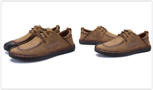 Limited Time Offer Men Genuine Leather Shoes Breathable Lace Up Business Fashion Male Flats MAD R400